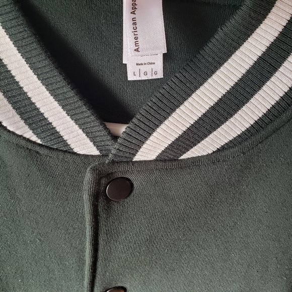 American Apparel Green Varsity Jacket - Picture 3 of 3
